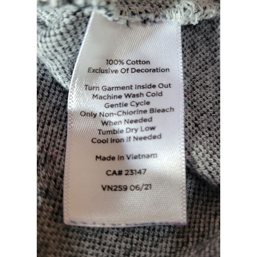 T by Talbots Womens Top Shirt Plus Size 3X Aztec 3/4 Sleeve Sweatshirt 1261 - Picture 4 of 4